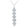 Image 1 : Natural 1.94 CTW Diamond Necklace 14K White Gold - REF-232M2F