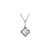 Genuine 0.50 ctw Diamond Anniversary Necklace 14KT White Gold - REF-143P9H