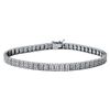 Natural 17.89 CTW Baguette & Bracelet 18K White Gold - REF-2319K3R