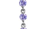 Genuine 11 ctw Pearl & Tanzanite Earrings 14KT White Gold - REF-34F3Z