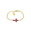 Image 1 : Genuine 1.70 ctw Ruby Bracelet 14KT Yellow Gold - REF-66F2Z