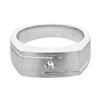 Image 1 : Natural 0.16 CTW Princess Diamond Ring 14K White Gold - REF-93M6F