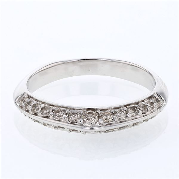 Natural 0.49 CTW Diamond Band Ring W=3MM 14K Gold - REF-45R9K