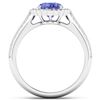 Image 2 : Natural 2.02 CTW Tanzanite & Diamond Ring 14K White Gold - REF-75W9X