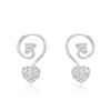 Image 1 : Natural 0.45 CTW Diamond Earrings 14K White Gold - REF-54W9H