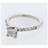 Image 1 : Natural 0.67 CTW Diamond & Princess Diamond Ring Platinum - REF-150K3R