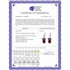 Image 2 : Genuine 13 ctw Garnet Earrings 14KT White Gold - REF-71K8V