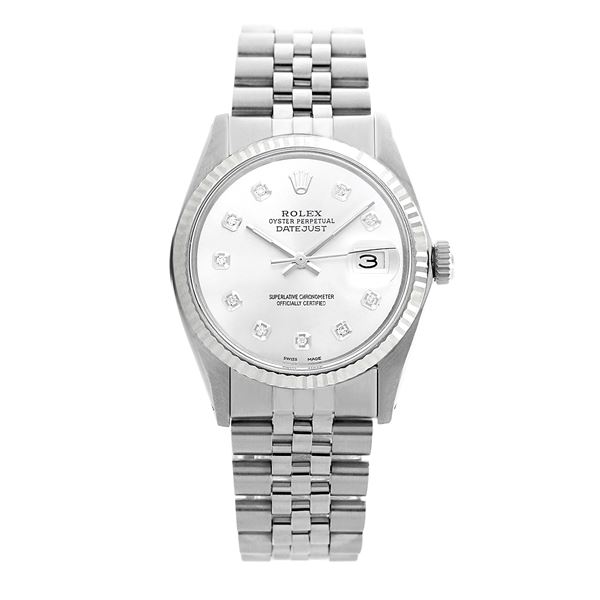 Rolex Pre-owned 36mm Mens Silver Dial Stainless Steel