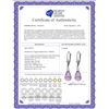 Image 2 : Genuine 4.6 ctw Amethyst & Diamond Earrings 14KT Rose Gold - REF-30V2W