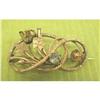 Image 1 : Art Nouveau 14K Yellow Rose Gold Large Brooch #1795968