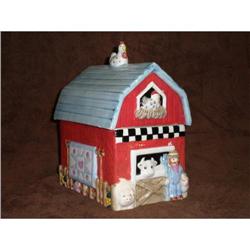 Porcelain Barn Cookie Jar #1796151