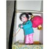 Image 1 : 4.5" Chinese Cloth Doll on Stand in Box #1796506