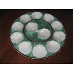 French  majolica oyster dishes #1796642