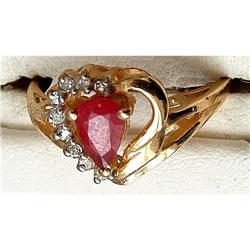 14 K. GOLD RUBY  & DIAMOND RING #1796743