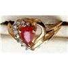 Image 1 : 14 K. GOLD RUBY  & DIAMOND RING #1796743