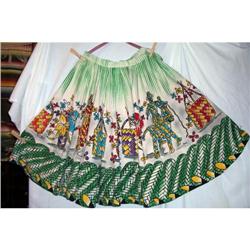 Vintage hand Painted Mexican Skirt #1796799