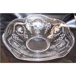 12" Glass Bowl - Mayflower on Coronet Fostoria #1796835