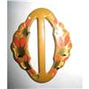 Image 1 : Art Nouveau Hand Painted Celluloid Belt Buckle #1796864