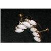 Image 1 : Juliana Milk Glass & Rhinestone Earrings Signed#1796881