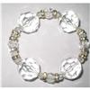 Image 1 : Chunky Clear Lucite and Rhinestone Rondels #1796977