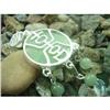 Image 1 : Designer Jade Dangle Sterling Silver Pendant #1797095