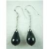 Image 1 : Teardrop Black Onyx Dangle Sterling Silver#1797205