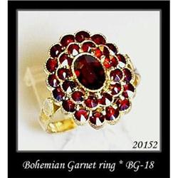 VINTAGE BOHEMIAN GARNET RING BG-018 #1797406