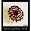 Image 1 : VINTAGE BOHEMIAN GARNET RING BG-018 #1797406