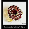 Image 1 : VINTAGE BOHEMIAN GARNET RING BG-018 #1797406