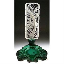 CZECH JADE COLOR HOLLYWOOD STAR PERFUME BOTTLE #1797426