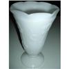 Image 1 : Iris and Herringbone 9" Vase-Milk Glass #1797506