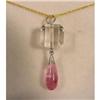 Image 1 : Pink Tourmaline and Quartz Pendant. #1798202