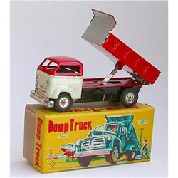 Old Vintage 1950s Tin Friction Toy Dump Truck #1798228