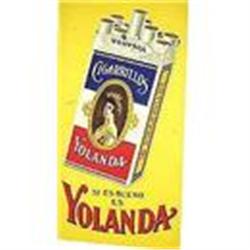 old vintage 1920 YOLANDA CIGARILLOS store sign #1798289