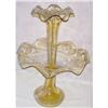 Image 1 : Stunning Hand Blown Epergne Large Base Amber #1798387