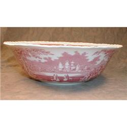 Masons VISTA Round OPEN Bowl PINK - Vintage - #1798434