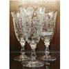 Image 1 : ROSE Point WATER Goblets (3) Glasses  STEM 3121#1798438