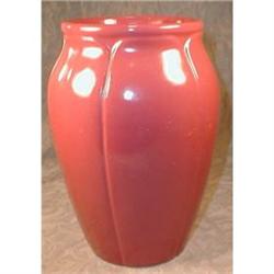 American ART Pottery VASE Lotus - Maroon - #1798440