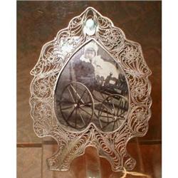 Spun SILVER Filigree FRAME -Spade SHAPE- #1798442