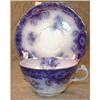 Image 1 : FLOW Blue CUP & Saucer ALCOCK Granada ANTIQUE  #1798516