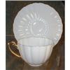 Image 1 : SHELLEY Fluted WHITE Cup & Saucer VINTAGE #1798520