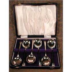 SHEFFIELD Trifle SPOONS Silverplate SET of 6 #1798523