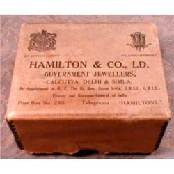 HAMILTON Calcutta INDIA Cardboard JEWELRY Box #1798535