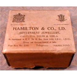 HAMILTON Calcutta INDIA Cardboard JEWELRY Box #1798535