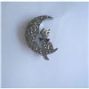 Image 1 : VINTAGE"CAT & MAN in the MOON"STERLING PIN #1798563