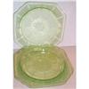 Image 1 : Three Princess Green Depression Salad Plates #1798591