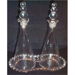 Candlewick Oil and Vinegar Cruet Set with Tray #1798633