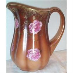 CS Prussia Hand Painted Rose Pitcher #1798634