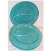Image 1 : Four Vintage Turquoise Fiesta Compartment Plate#1798643