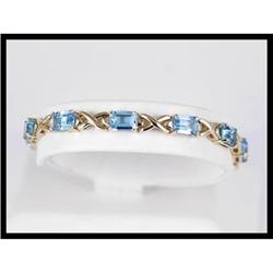 Lovely 14K Yellow Gold Topaz Bracelet #1798659